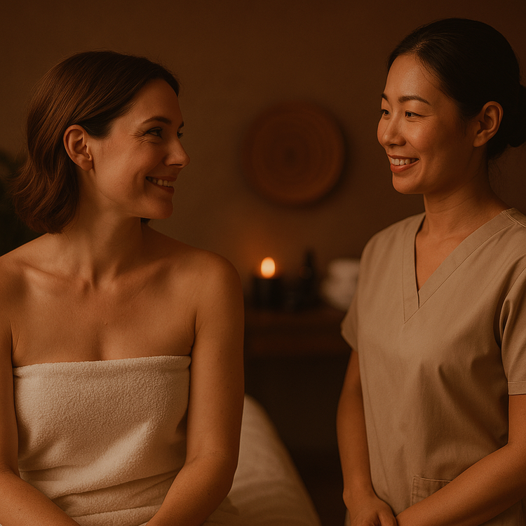 Serene spa scene representing Keblish Spa’s holistic philosophy